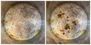 step to add roasted nuts to cooked payasam collage