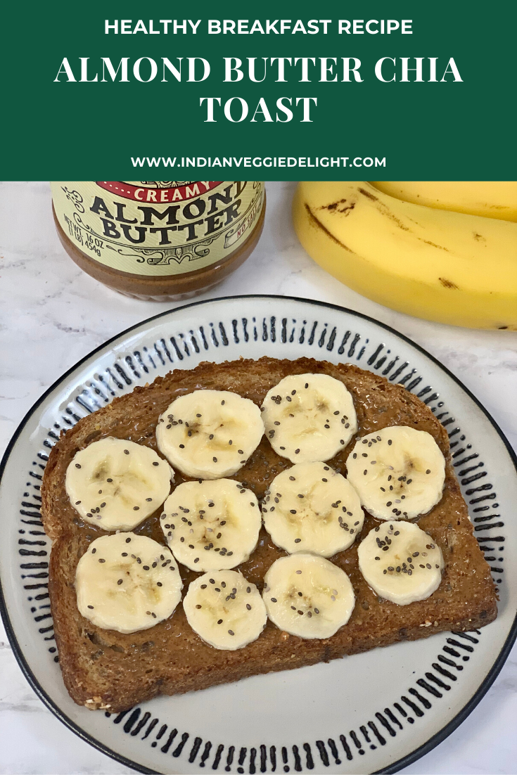 Need a quick and healthy breakfast idea? Toast up a slice a whole grain bread, spread on almond butter and top with your favorite toppings!