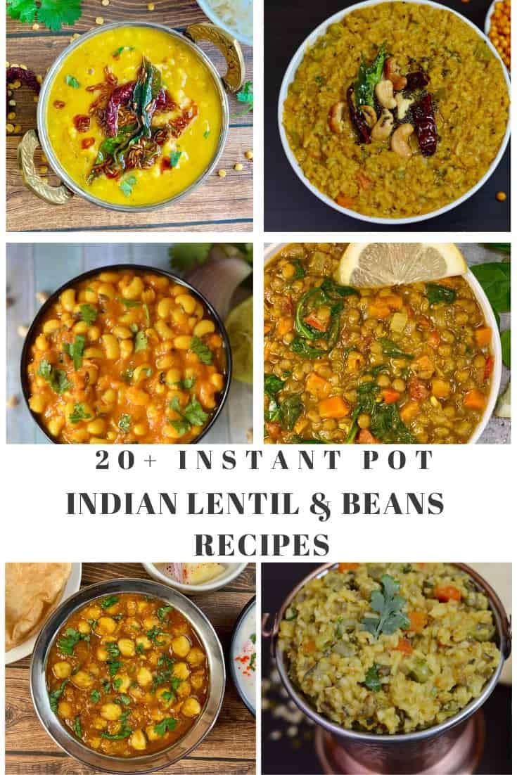 Indian Lentil and Beans Instant Pot Recipes collage