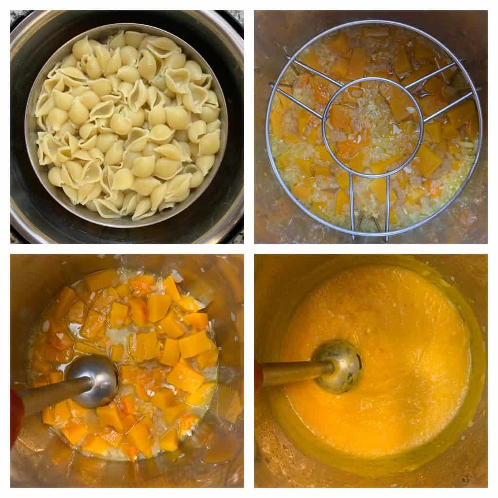 step to puree the squash collage