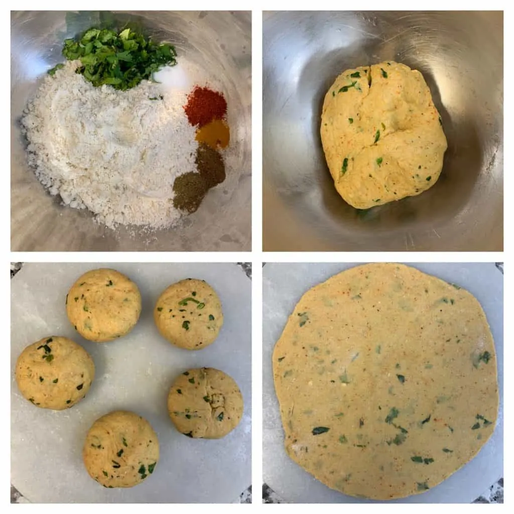 step to prepare dough collage