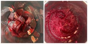 steo to boil beets and puree collage