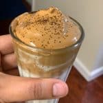 dalgona coffee in a coffee cup
