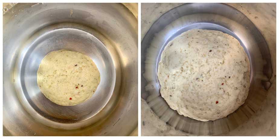 step to proof garlic bread dough in instant pot collage