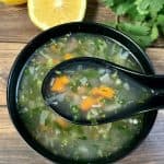 veg lemon coriander soup