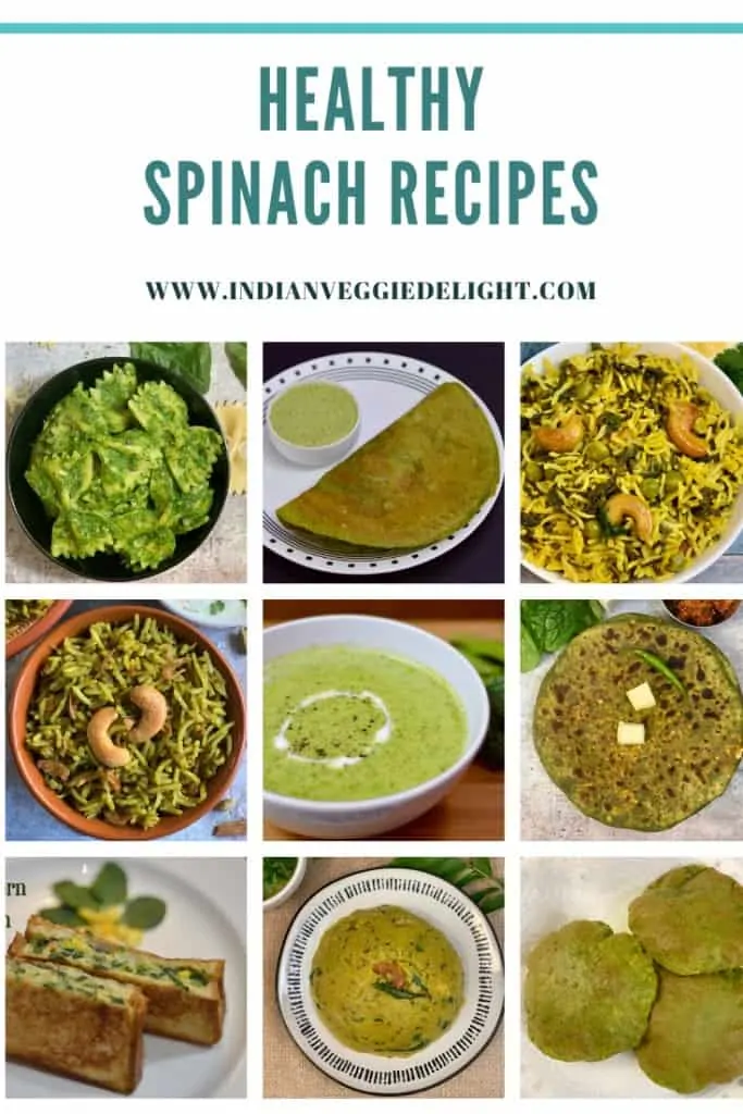 healthy palak/spinach recipes