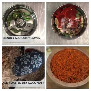 step to blend all the ingredients to a powder collage