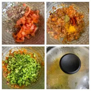 step to cook tomato broccoli collage