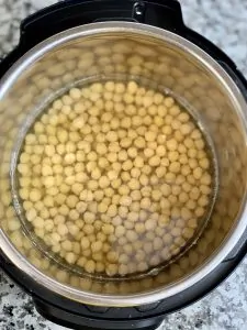 pressure cooked chickpeas in instant pot insert