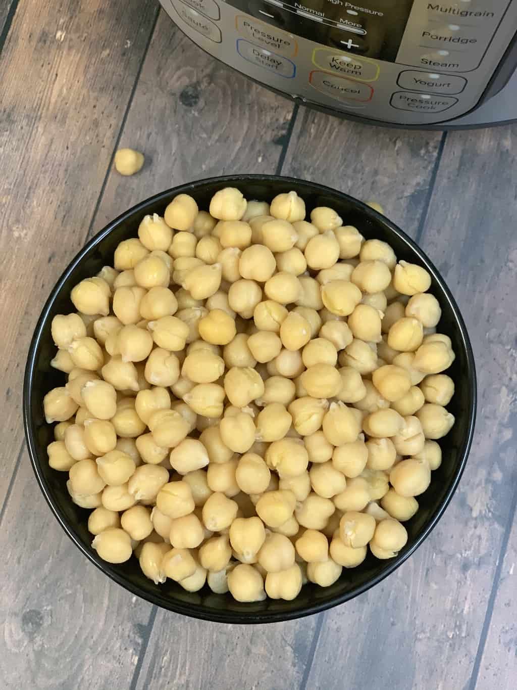 Instant Pot Chickpeas served in a bowl