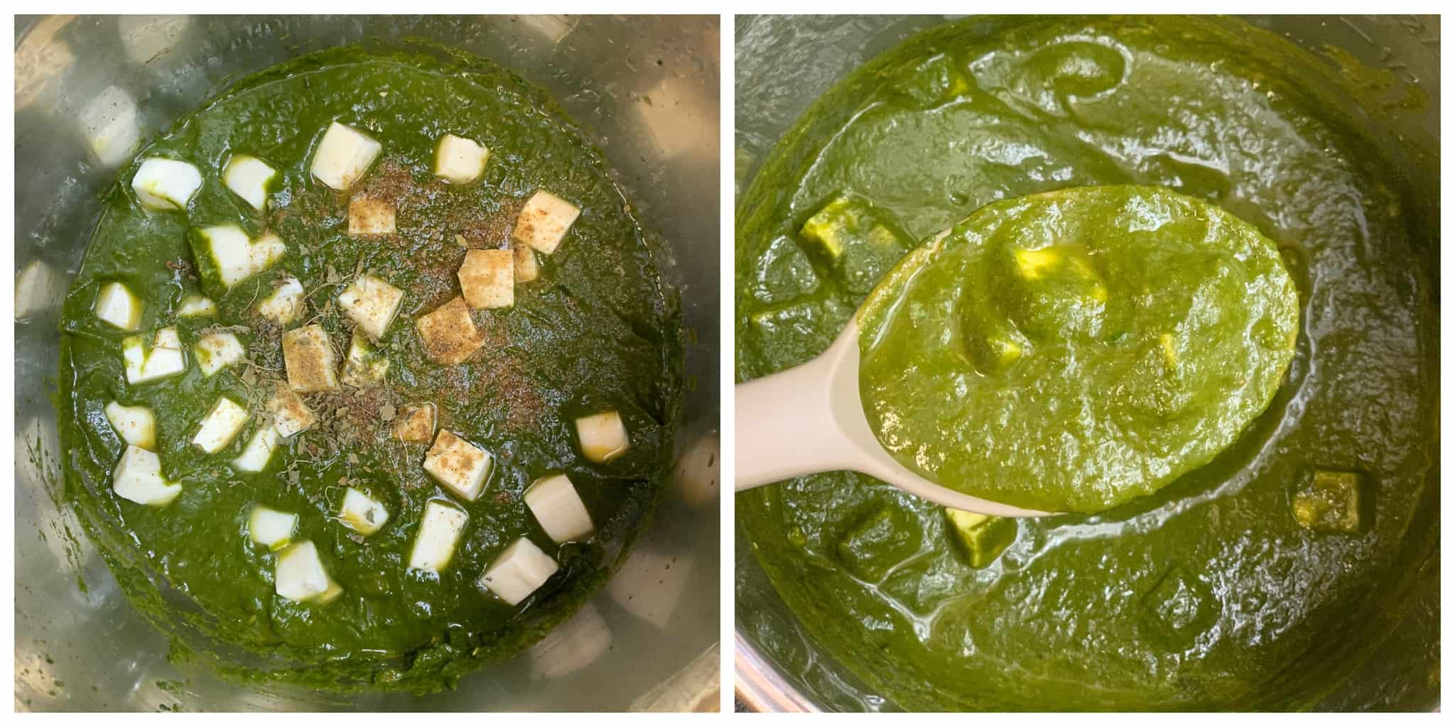 step to add paneer and garam masala collage