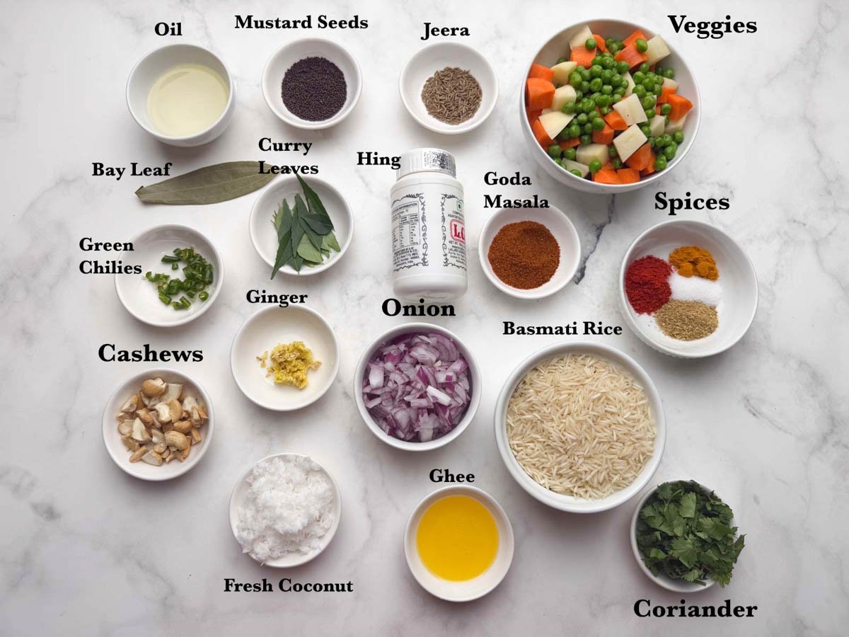 Masala bhat recipe ingredients