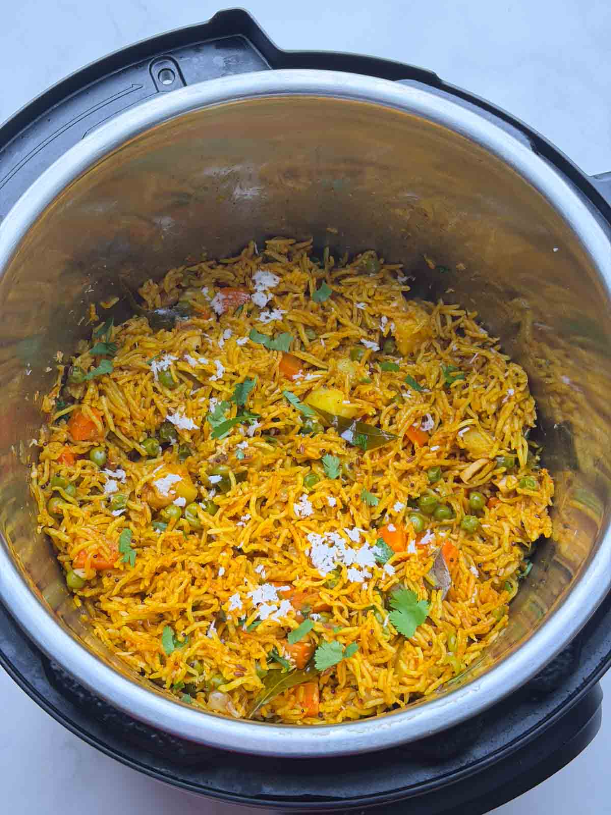 Masala bhaat in the instant pot