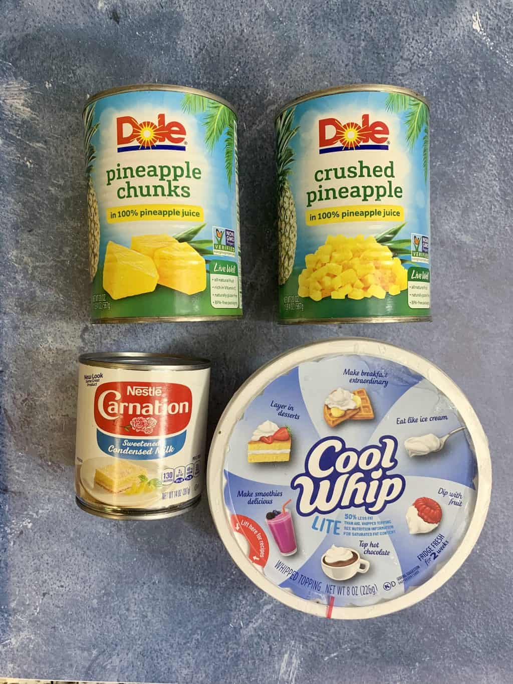 pineapple dessert ingredients