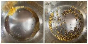 step to prepare tempering with chana dal collage