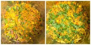 step to add lime juice and cilantro collage