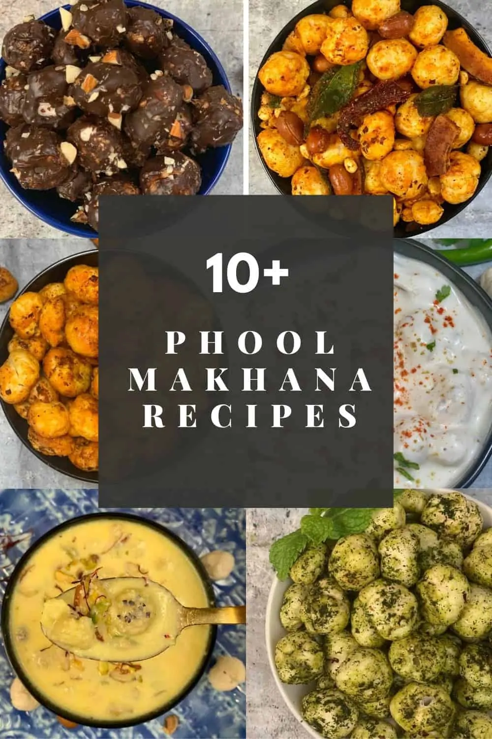phool makhana recipes collage