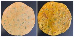step to fry the parathas collage