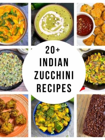 indian zucchini recipes collection collage