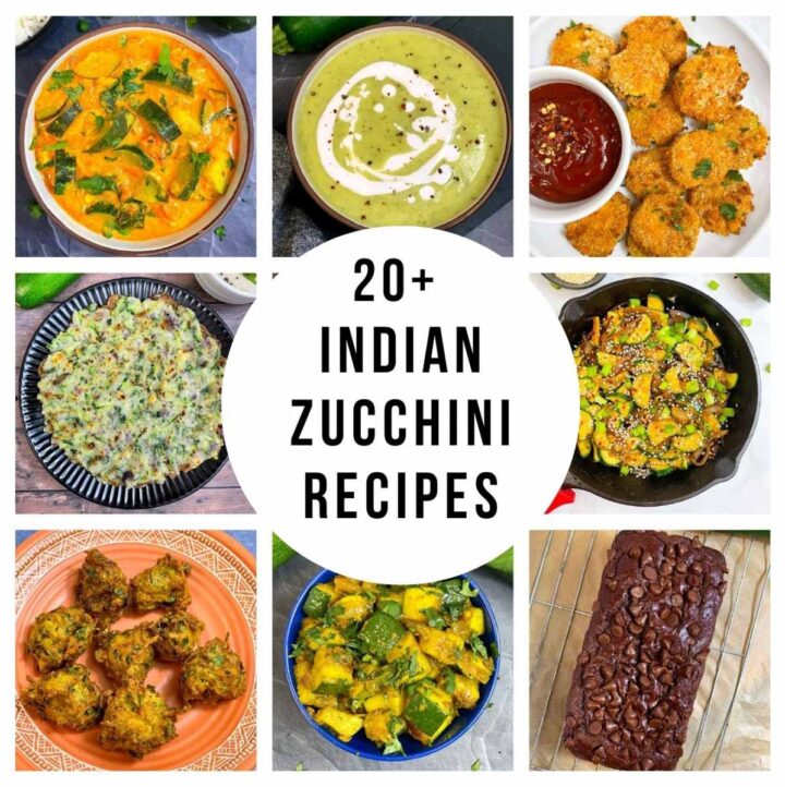 indian zucchini recipes collection collage