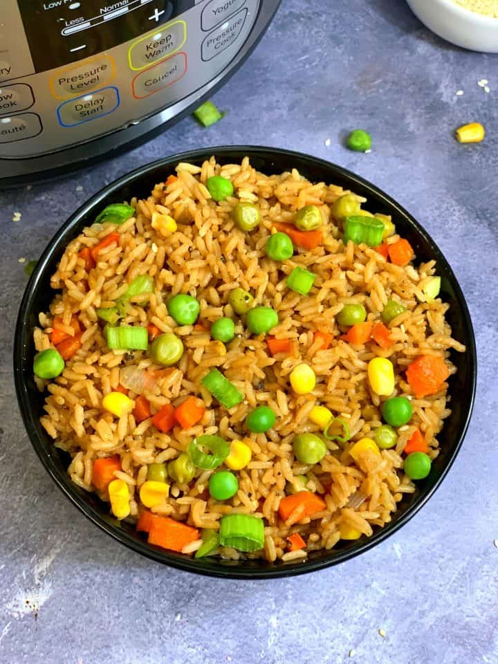 Vegetable Fried Rice Instant Pot Indian Veggie Delight