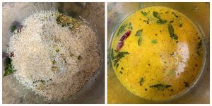 step to add turmeric and water collage