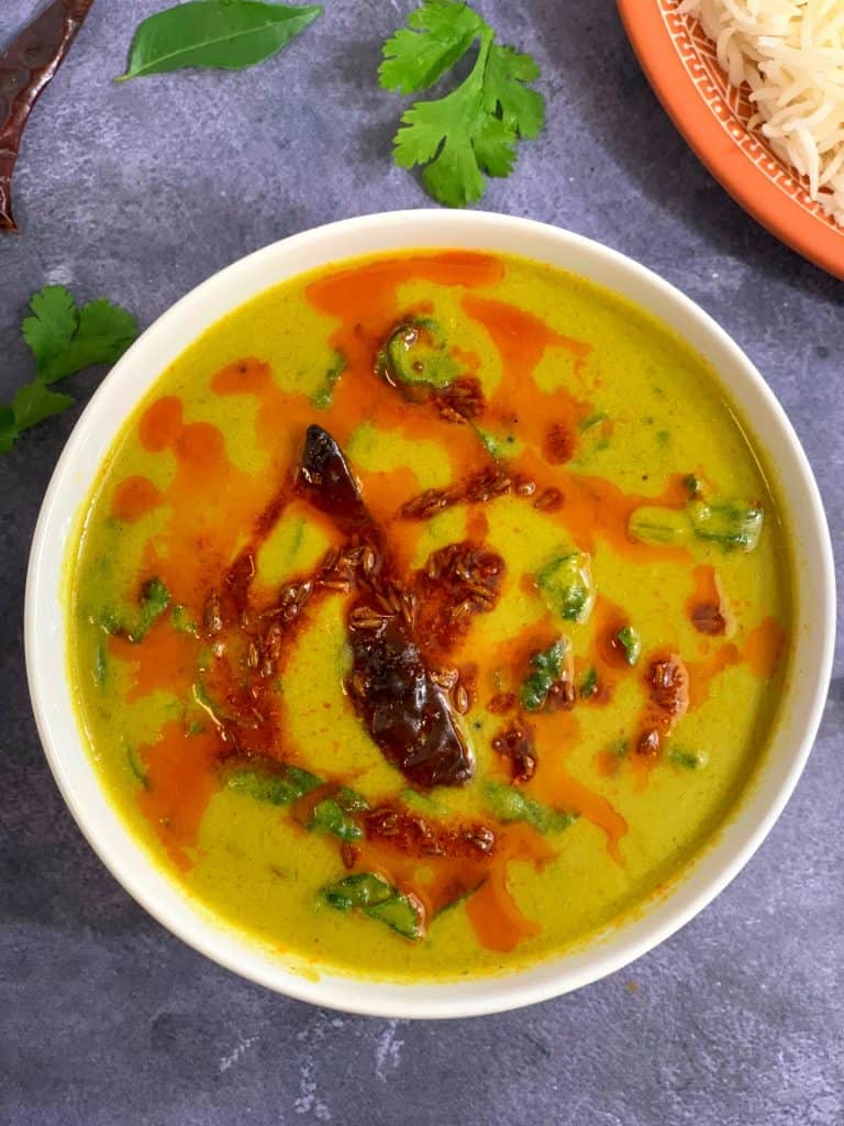 instant pot kadhi recipe/indian spinach yogurt soup