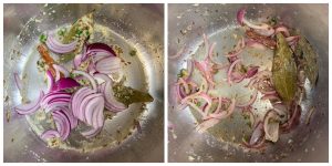step to saute onions till brown collage