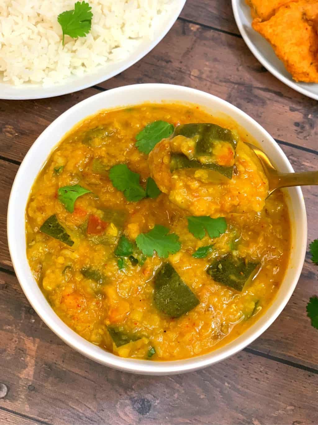 masoor dal with zucchini