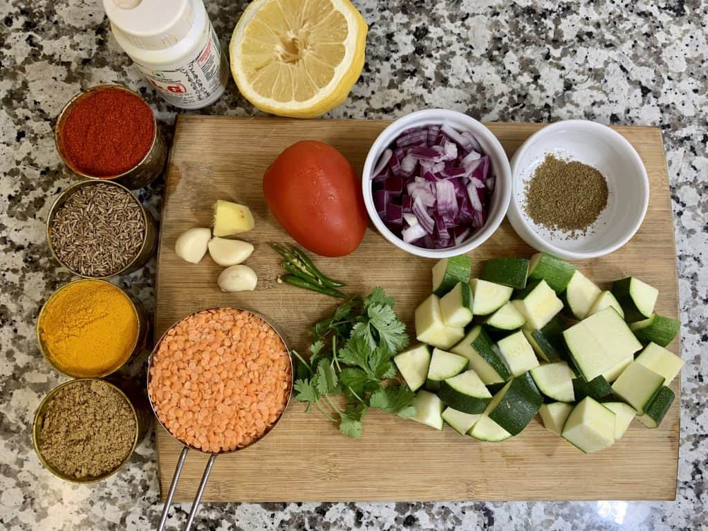 zucchini dal ingredients