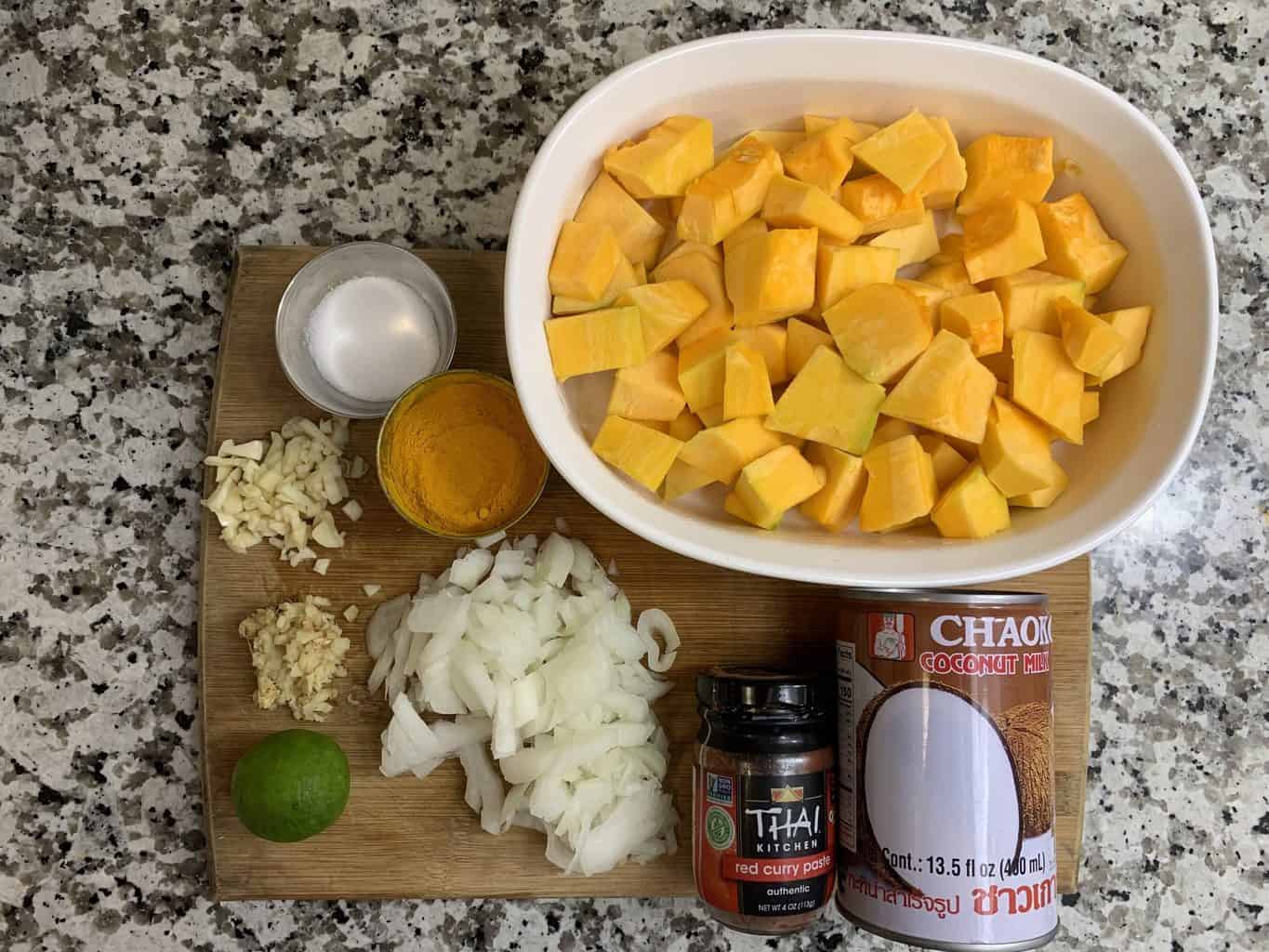 Thai Pumpkin Soup ingredients