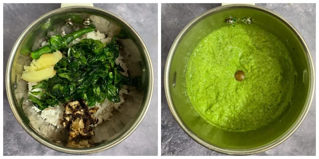 step to blend to a smooth paste collage