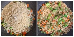 step to add cooked quinoa collage