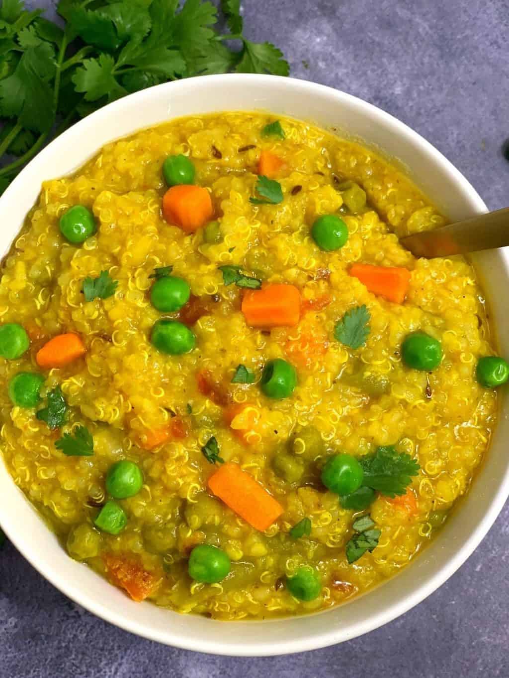 Quinoa Khichdi Instant Pot Recipe Indian Veggie Delight