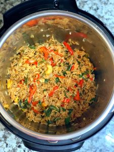 basil fried rice in instant pot