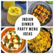 collage for indian dinner party menu ideas