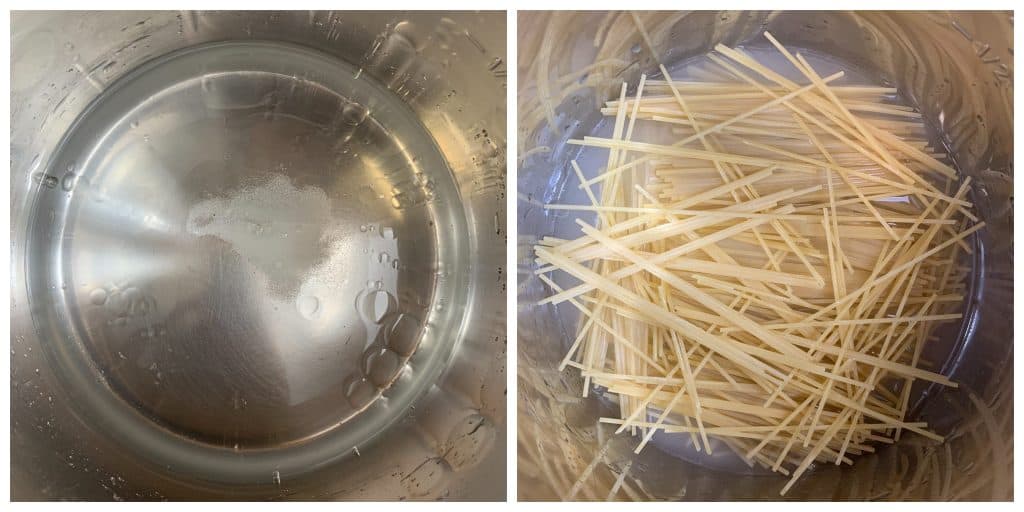 step to cook pasta in instant pot collage