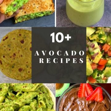 indian avocado recipes collage