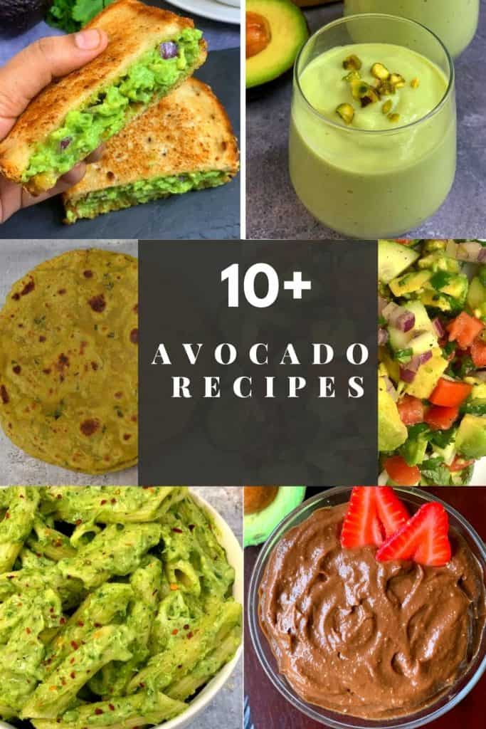 indian avocado recipes collage