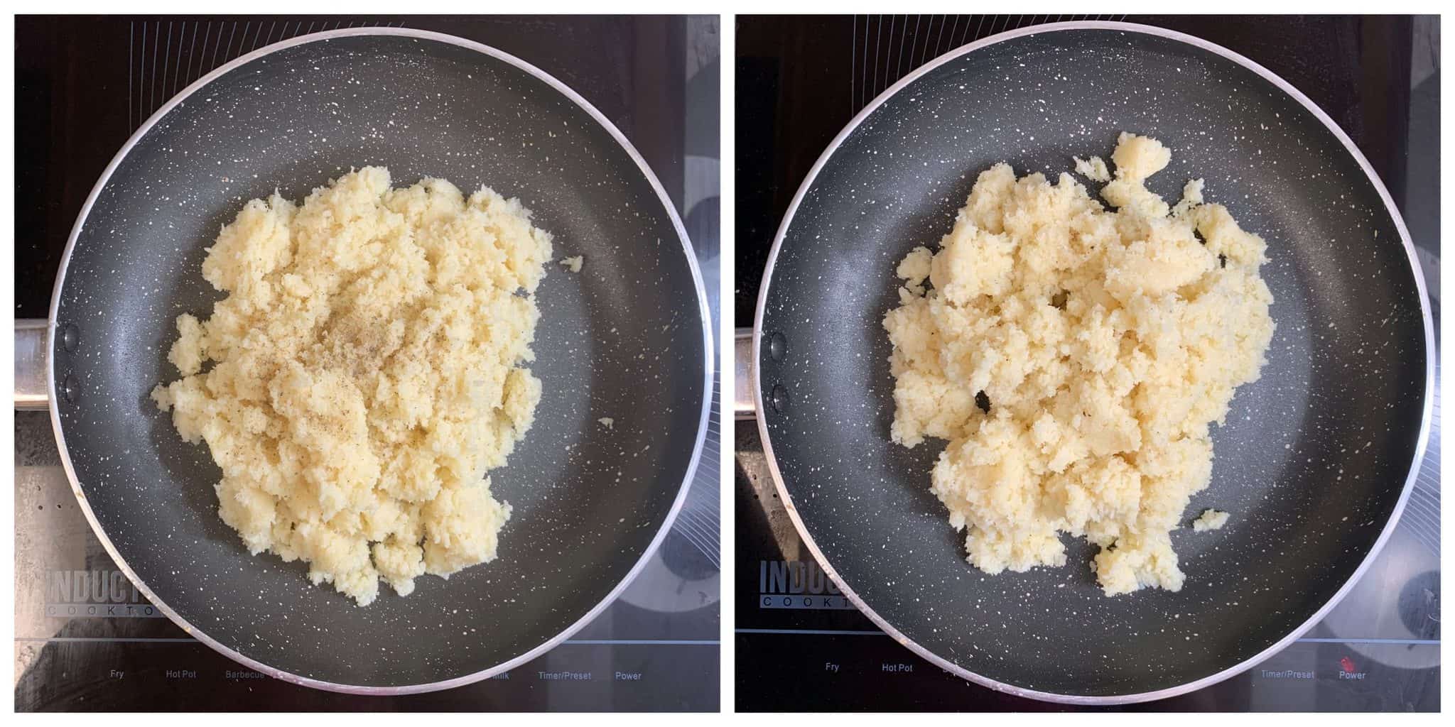 step to add cardamom powder to the mixture and mix well collage