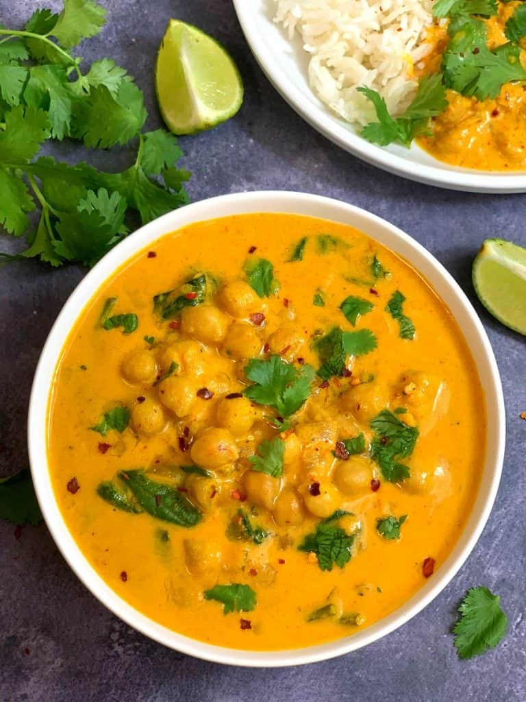 Chickpea Coconut Curry (Instant Pot & Stove Top) - Indian Veggie Delight