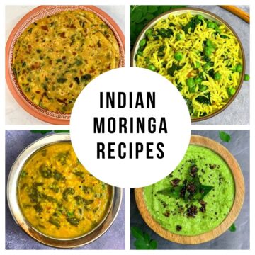 moringa/drum stick leaves recipes collage