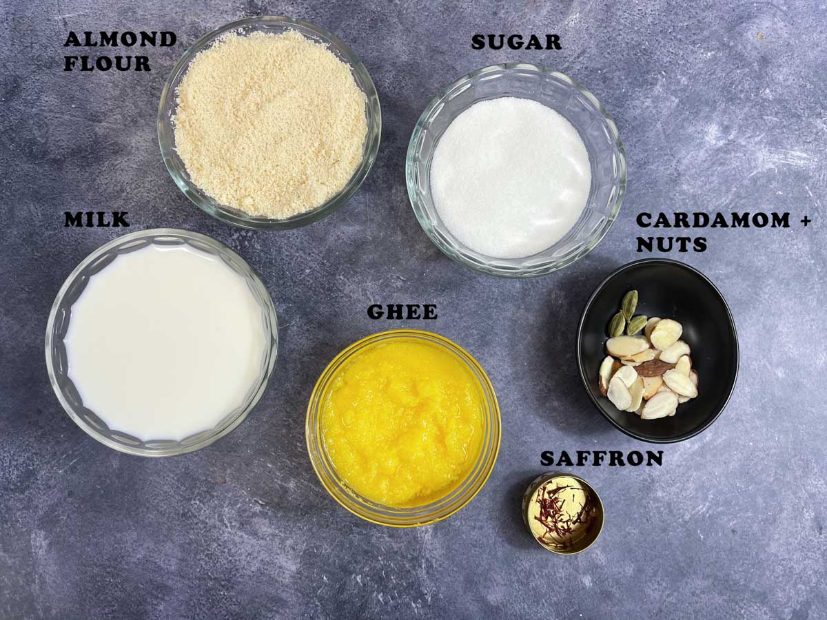 Badam Halwa Ingredients