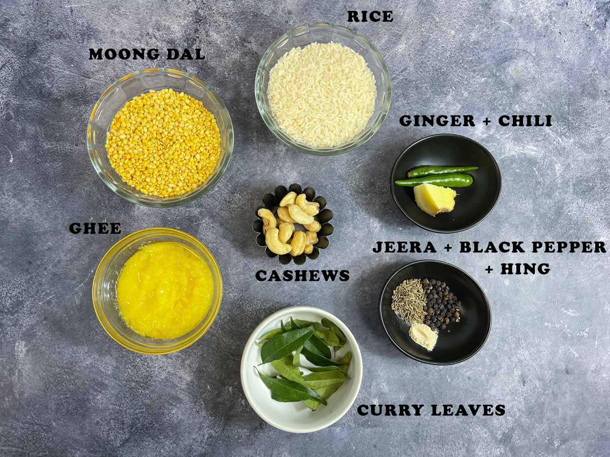 Ven Pongal Ingredients