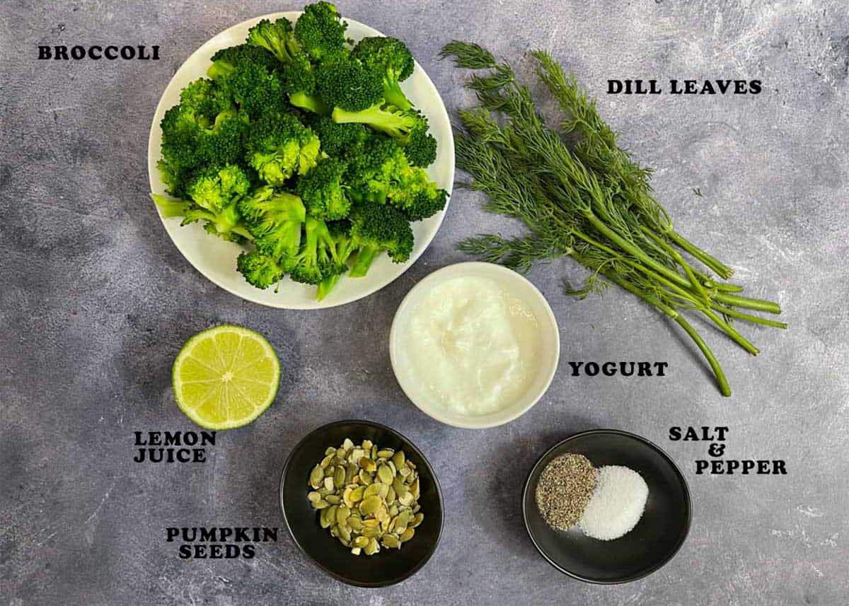 Broccoli Dill Salad Ingredients