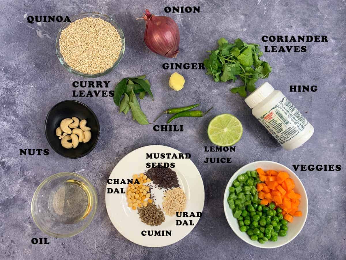 Quinoa Upma Ingredients