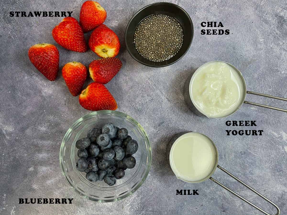 Strawberry Blueberry Smoothie Ingredients