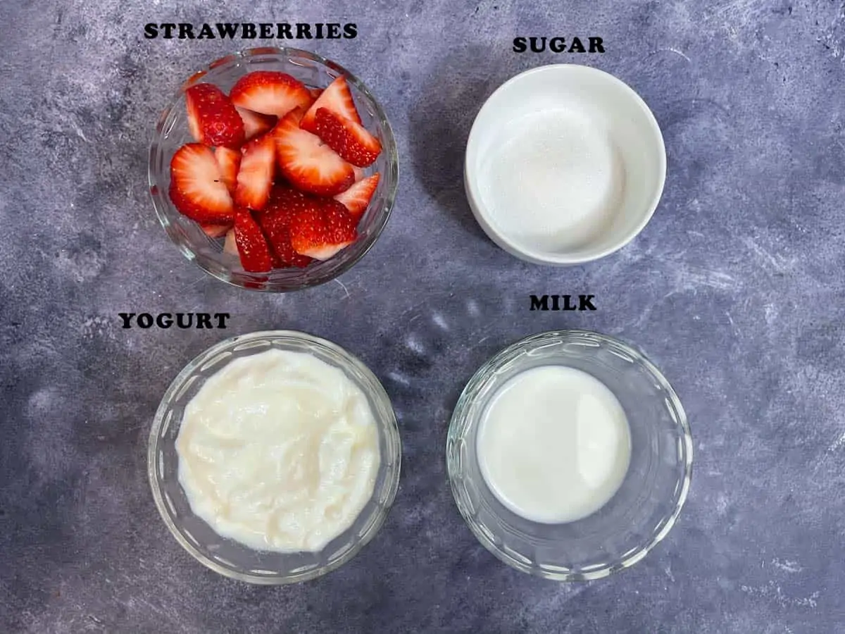 Strawberry Lassi Ingredients