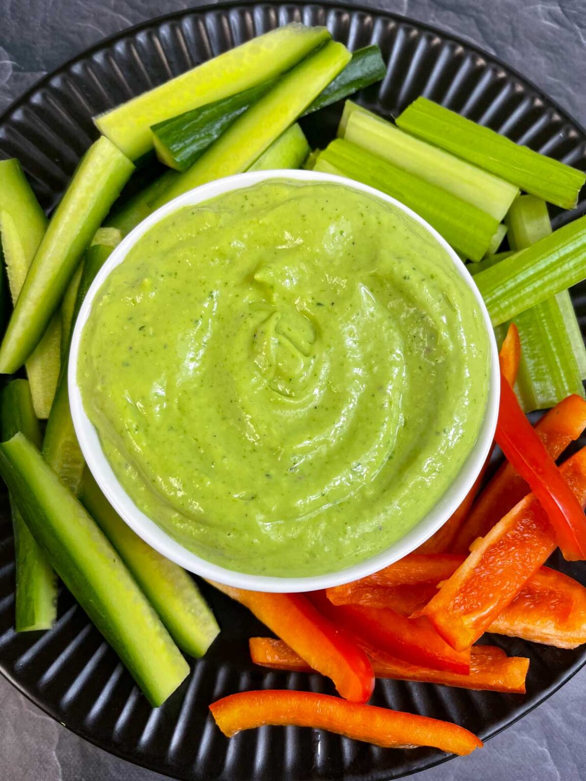 Creamy Avocado Cilantro Dip {with Greek Yogurt} Indian Veggie Delight
