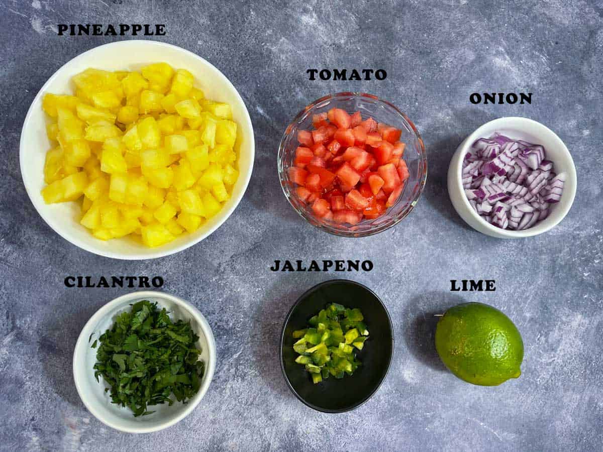 Pineapple Salsa Ingredients